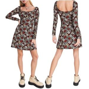 Topshop Milkmaid Babydoll Floral Mini Dress Size 6 70s Inspired‎ Feminine